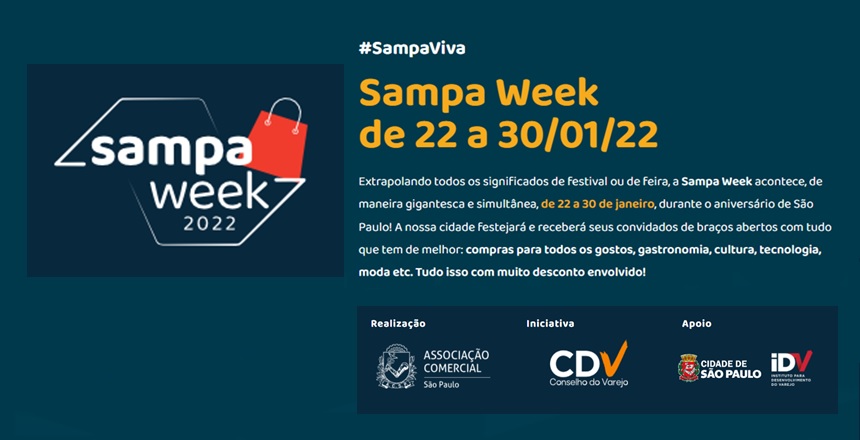 Banner oficial da campanha Sampa Week 2022