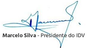Assinatura do Marcelo Silva, presidente do IDV